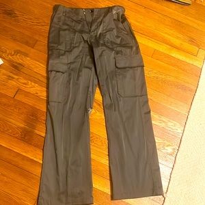 Zara satin olive cargo pants